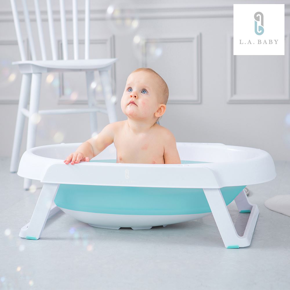 L.A.BABY 溫感摺疊式浴盆