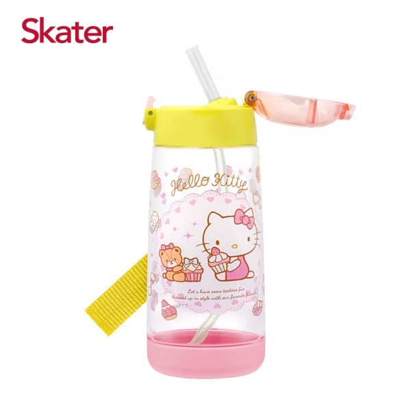 Skater PET吸管水壺(480ml)工程車 直升機 巧虎 寶可夢