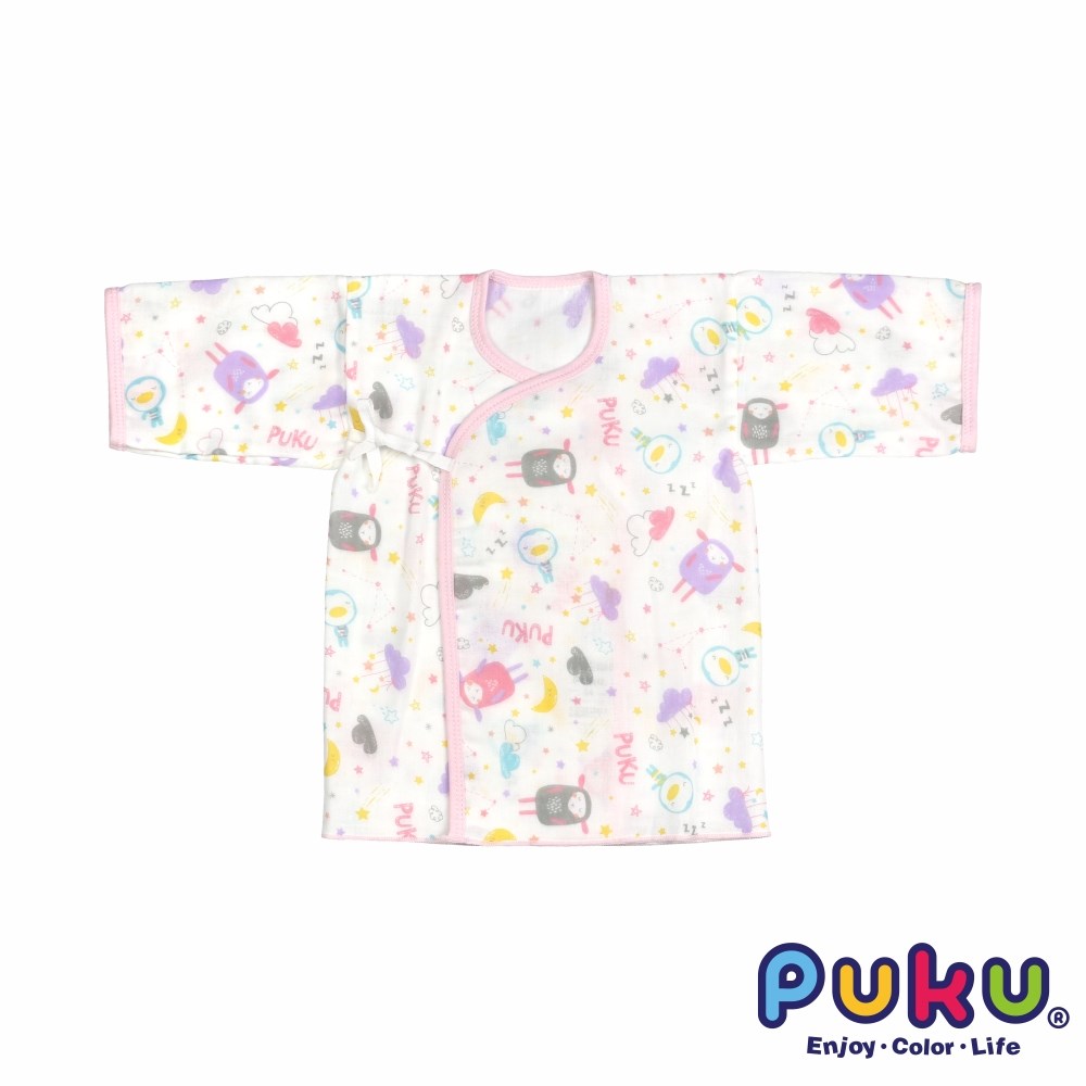 PUKU藍色企鵝 紗布印花肚衣