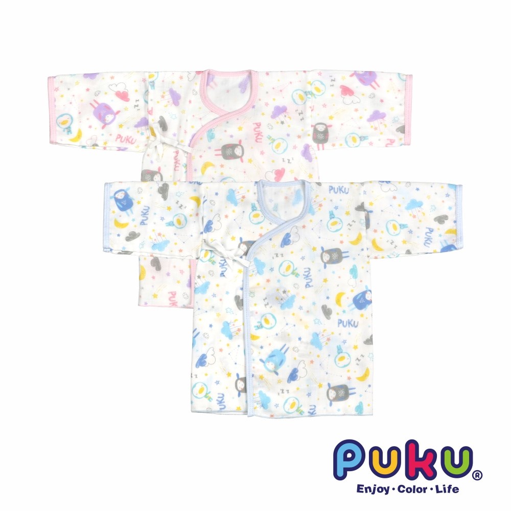 PUKU藍色企鵝 紗布印花肚衣