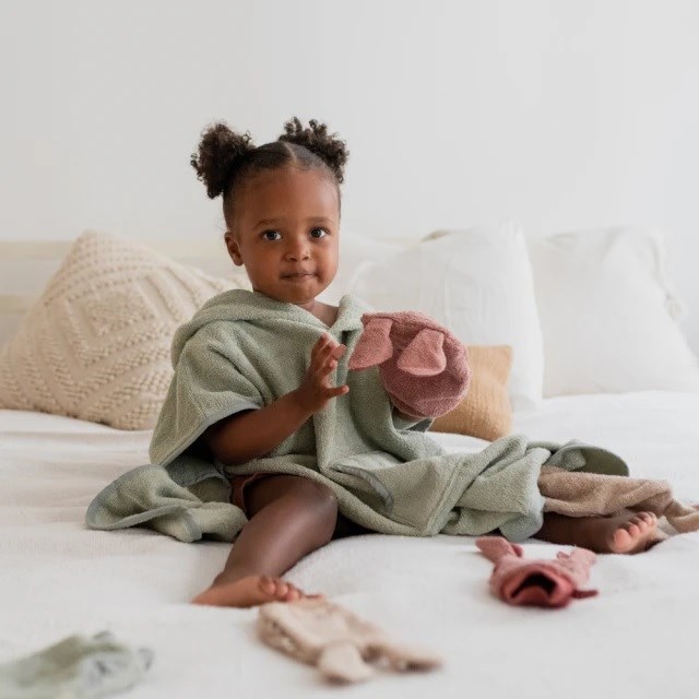 丹麥BIBS 有機袋鼠斗篷浴巾