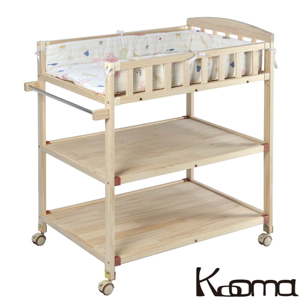 Kooma 嬰兒實木尿布台置物架