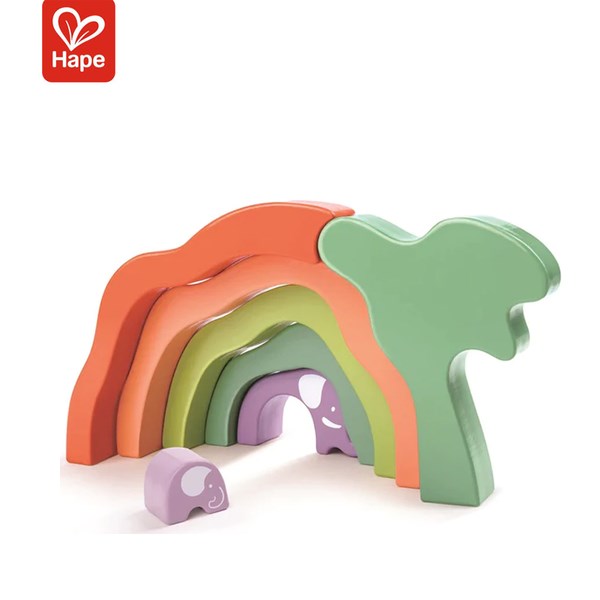 德國 Hape 愛傑卡 - 曠野非洲象藝術堆堆積木