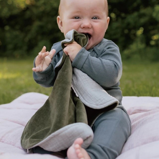 BIBS 安撫寶寶禮盒組(De Lux矽膠奶嘴 夜光2入組+袋鼠安撫巾)