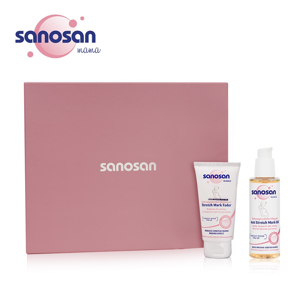 sanosan 珊諾德國-S孕女神寵愛肌抗紋組撫紋組