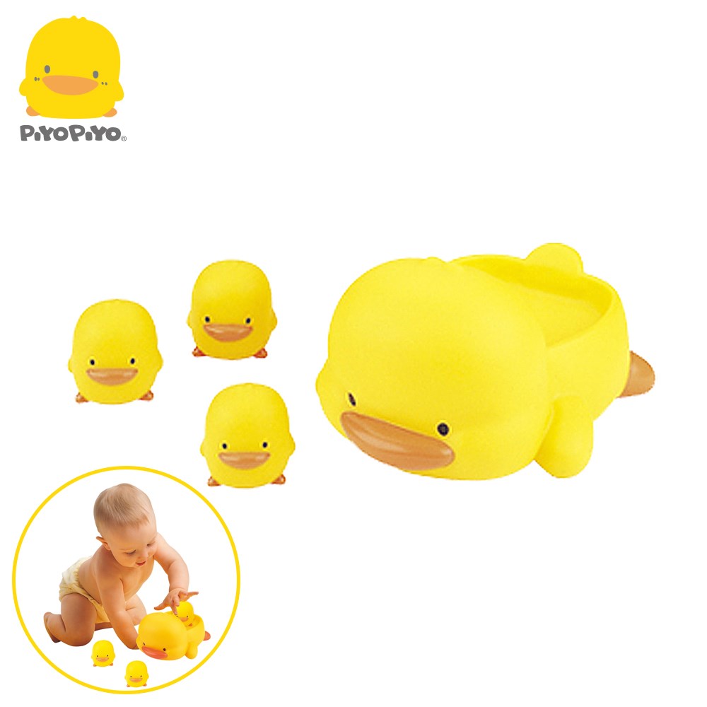 黃色小鴨《PiyoPiyo》水中有聲玩具組