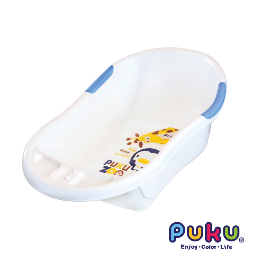 PUKU 藍色企鵝 雙色浴盆L(水色/粉色)