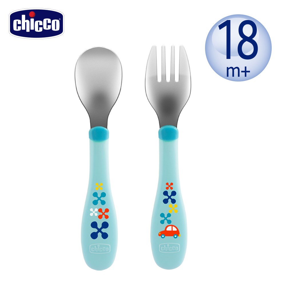 chicco 不鏽鋼幼兒叉匙組