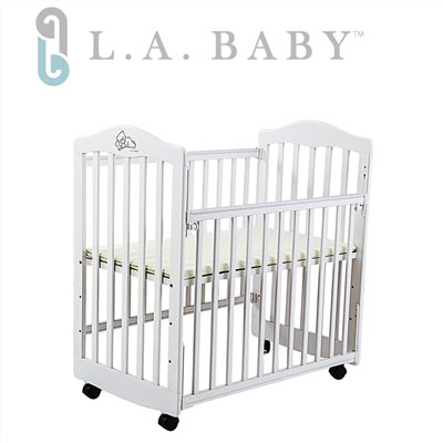  美國 L.A. Baby  蒙特維爾美夢熊小床嬰兒床/實木 適用育嬰 託嬰