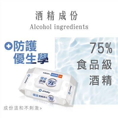 優生 酒精濕巾 75% Alcohol 超厚型40抽
