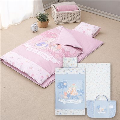 奇哥 悅讀比得兔兩件式睡袋 /兒童睡袋/幼兒園睡袋 (睡袋、涼被內胎、提袋)