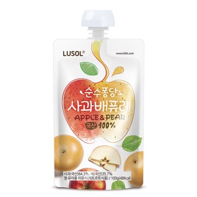 韓國 LUSOL 水果果泥100g/蔬果泥80g  4m+