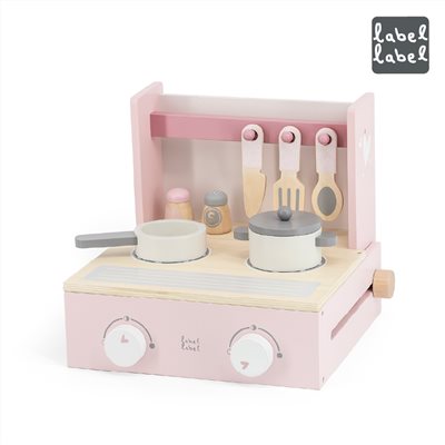 Label Label 木質迷你廚房台-粉色