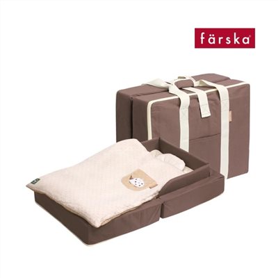 farska 透氣好眠可攜式床墊8件組 FIT-有機棉(內含頭枕、保暖被等寢具8件組)