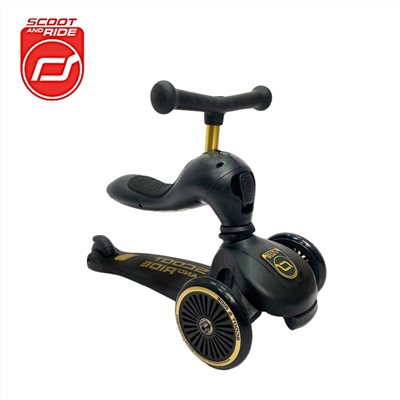 奧地利 Scoot&Ride Cool飛 /二合一滑步車 黑金