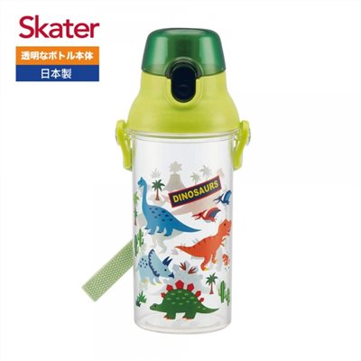 Skater 銀離子(480ml)直飲水壺-綠恐龍