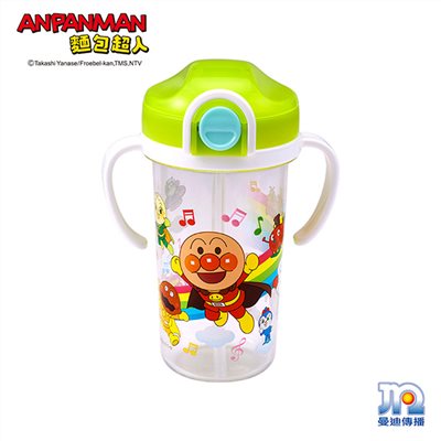 ANPANMAN 麵包超人 日製鎖蓋吸管學習杯300ml