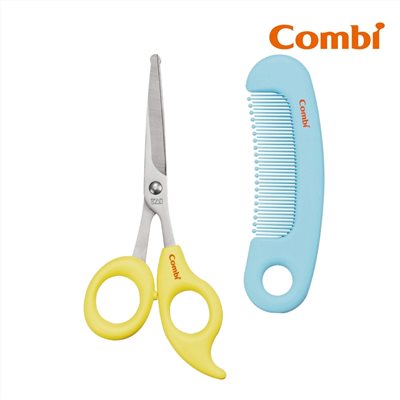 Combi 優質安全髮剪髮梳組 (檸檬黃) 日本製